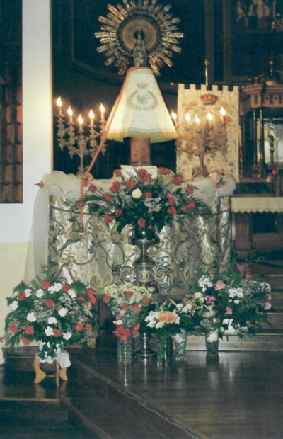 Imagen de la Virgen del Pilar enviada por la filial de Miranda de Ebro (Burgos)